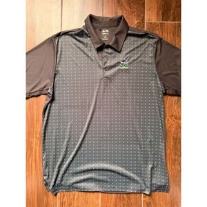 Adidas ClimaCool Mens XL Golf Polo Shirt Lost Dunes Geometric Pattern Grey